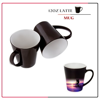 Christmas 12oz ceramic sublimation coated magic mug /color change latte mug