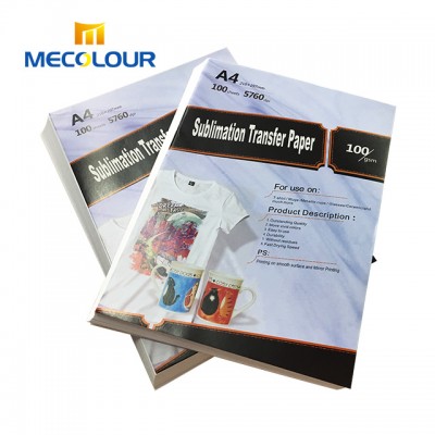 Mecolour no curl  high-quality sublimation transfer paper a4 for t-shirt